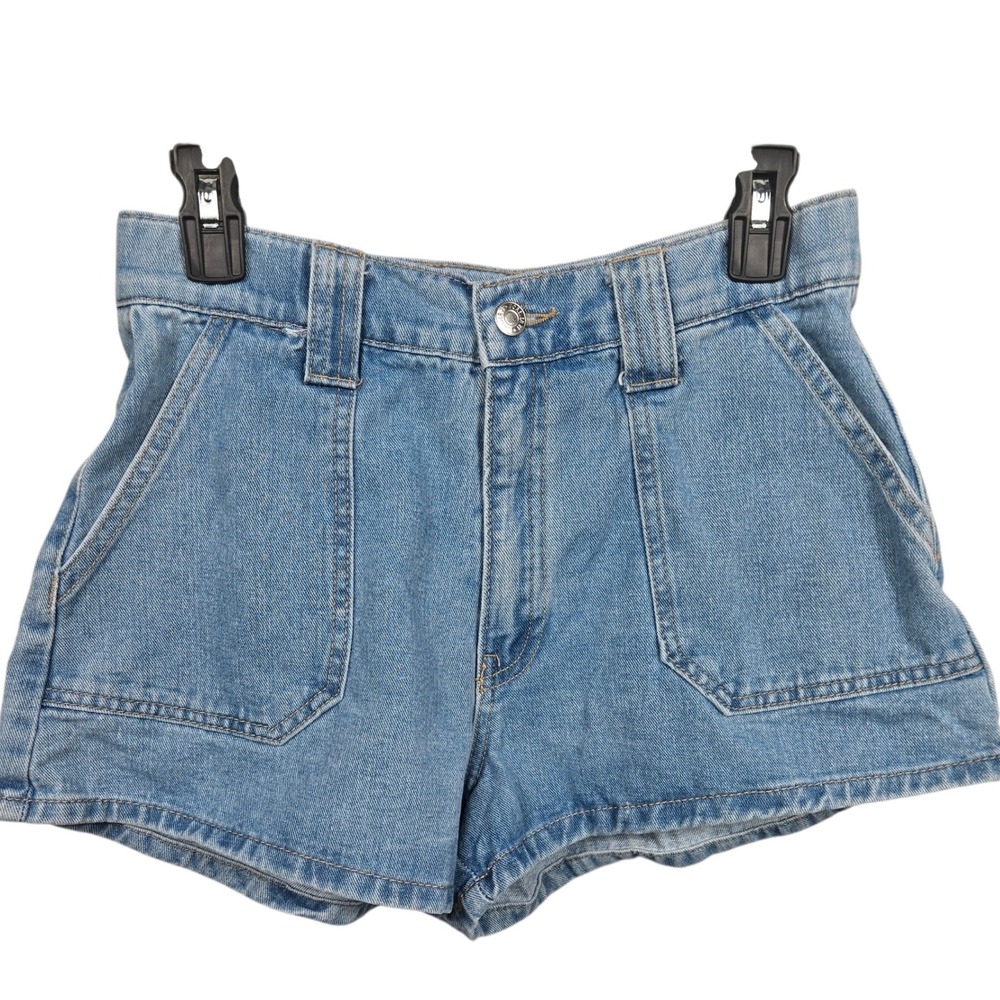 Forever 21 Denim Shorts Light Wash High Waisted Boho‎ Pockets Womens Size M